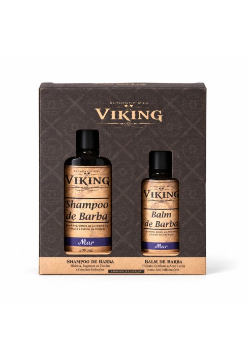 Kit para Barba - Shampoo e Balm Viking Mar — VIKING