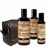 Kit para Barba Viking Mar Shampoo + Cond + Balm + Necessaire — VIKING