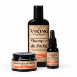 Kit de Barba Viking Terra Shampoo + Óleo + Modelador — VIKING