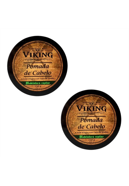Kit 2 Pomadas para Cabelo Viking 150g Efeito Seco — VIKING