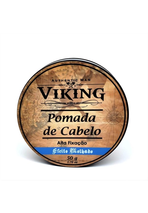 Pomada para Cabelo Viking 50g Efeito Molhado e Fixação Forte — VIKING