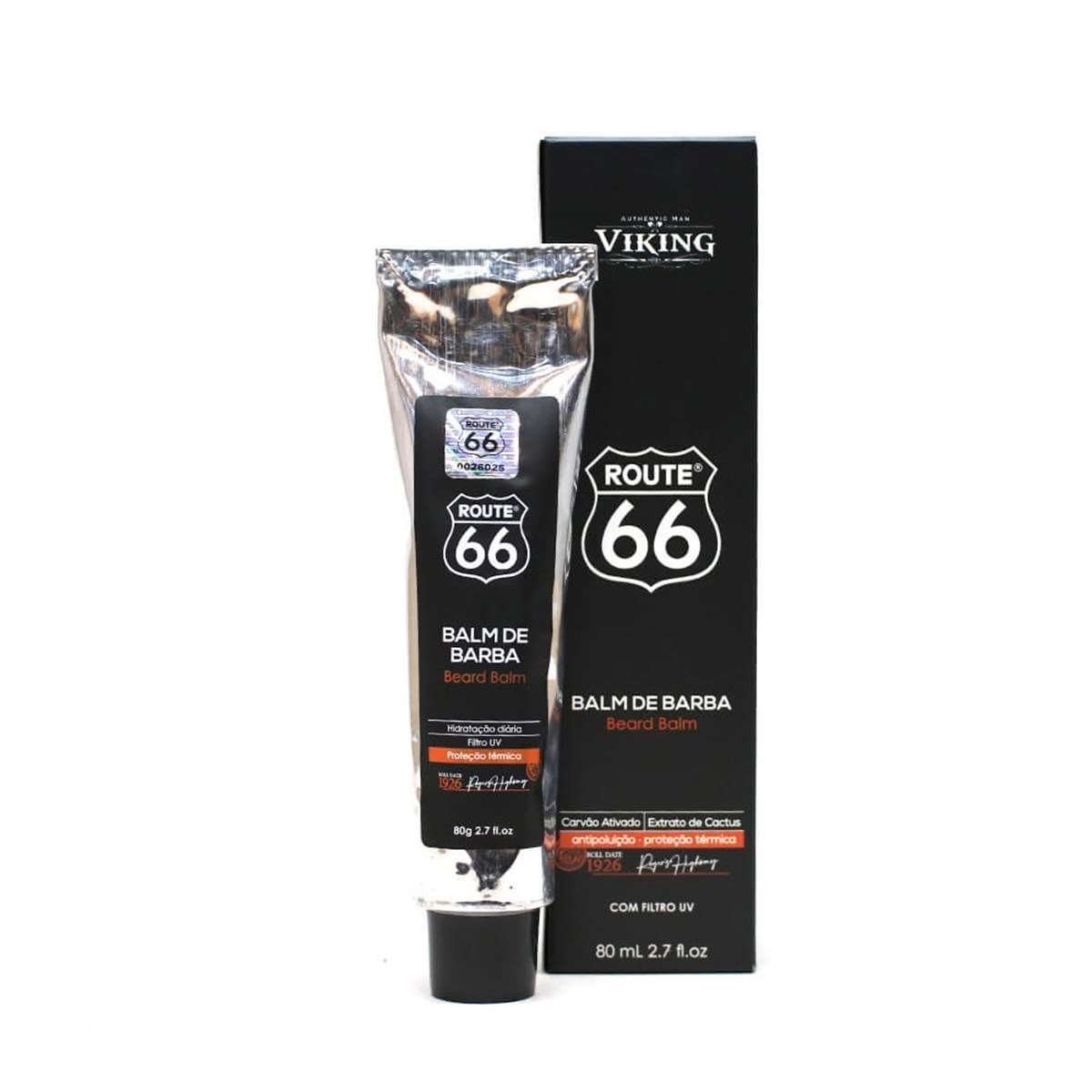 Balm para Barba Viking Route 66 80g Carvão Ativado — VIKING