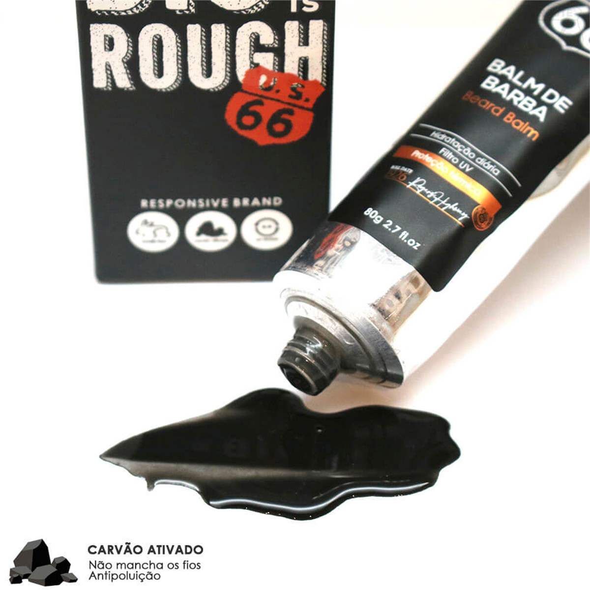 Balm para Barba Viking Route 66 80g Carvão Ativado — VIKING