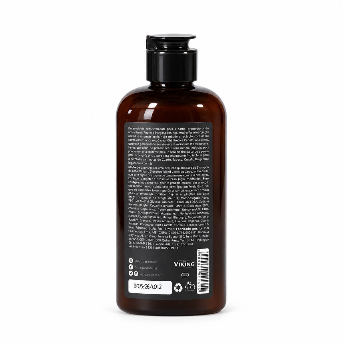 Shampoo para Barba Viking Midgard 100ml Limpa sem Ressecar — VIKING